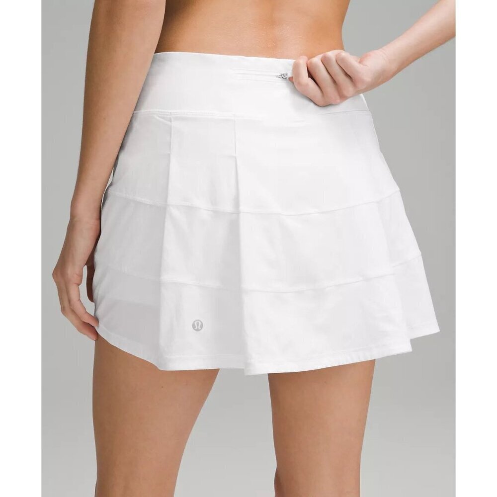 Pace Rival Mid Rise Skirt Long 15" - White - Picture 2 of 5
